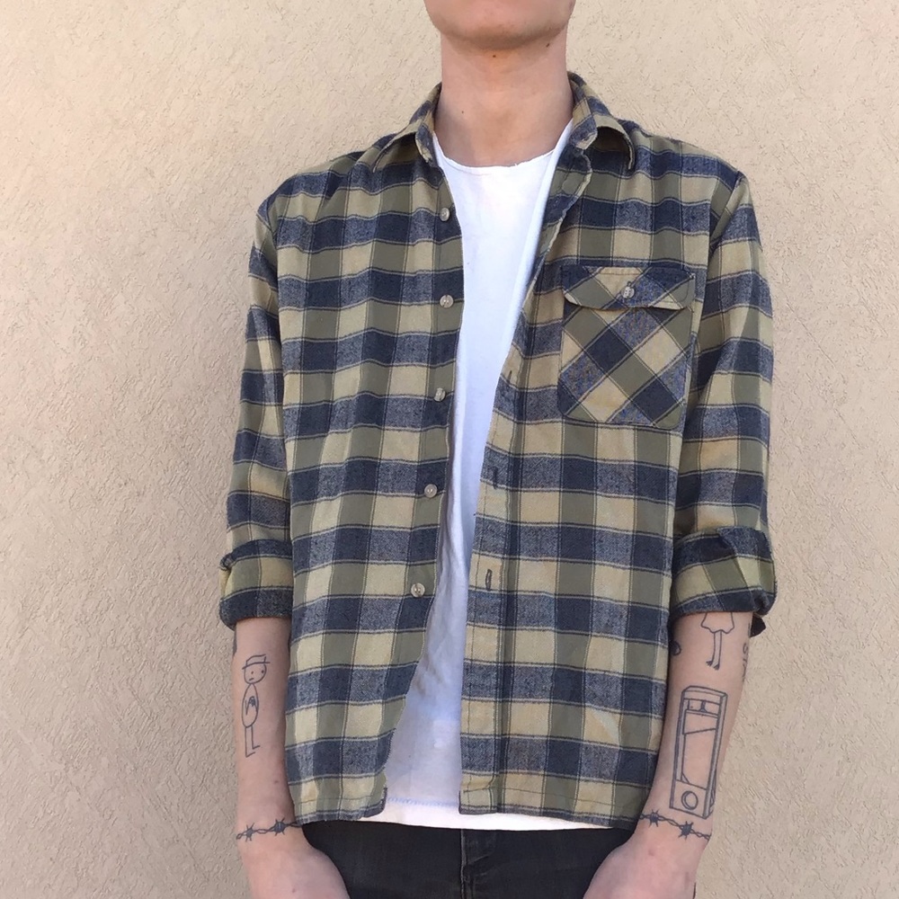 Vintage Flannel Plaid Checked Lemma